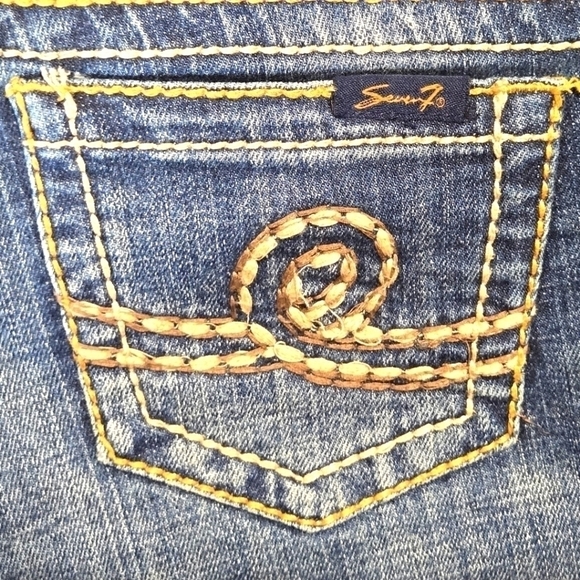 Seven 7 Women's Dark Wash Bootcut Denim Jeans Size 25 Like New - Picture 4 of 14